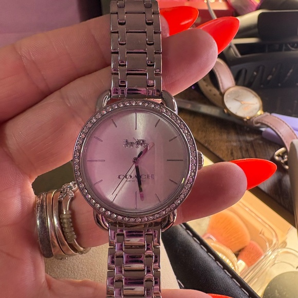 Silver COACH gem watch main image 6